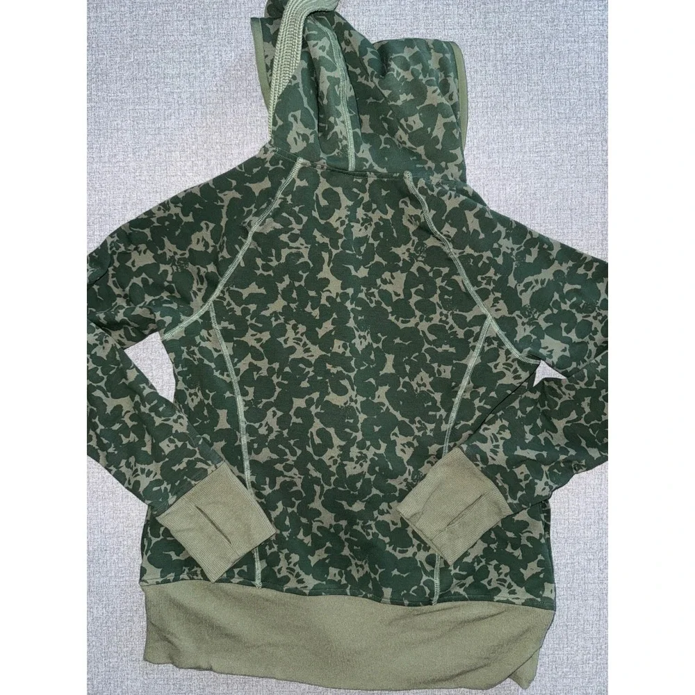 Cabi Women Green Camo Floral‎ Zip Hoodie and Leggings Lounge Set Small 4030 4032